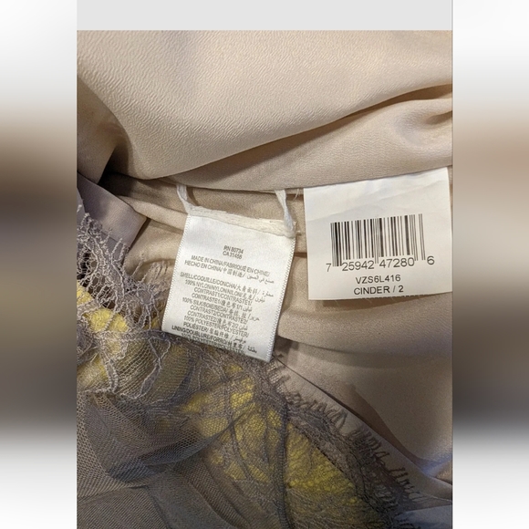 BCBG MaxAzria Runway Sz 2 Tulle Lace Yellow Asymmetric Bodycon Dress Retail $429 - Picture 16 of 16